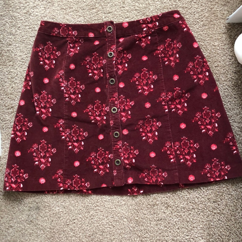 Hollister Red A-line skirt